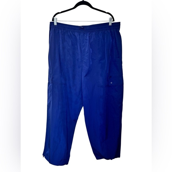 PINK Victoria's Secret Satin Parachute Cargo Pants Blue - Picture 4 of 16